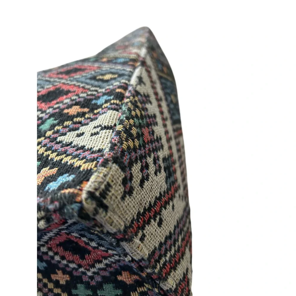 Boho Tapestry‎ Tote Bag Geometric Diamond Woven Handbag Multicolor Southwestern